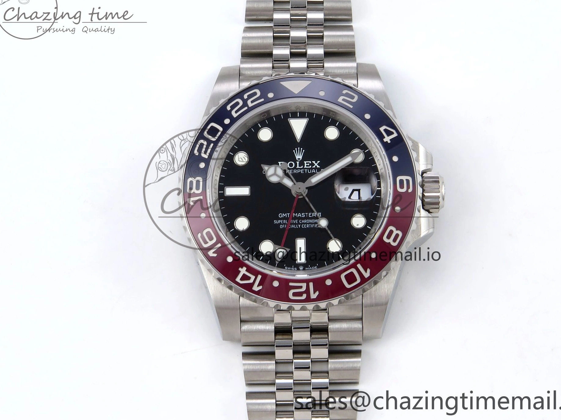 0217 Sustainable GMT-Master II 126710 BLRO 904L QF 1:1 Best Edition on Jubilee Bracelet SH3285 V 1221